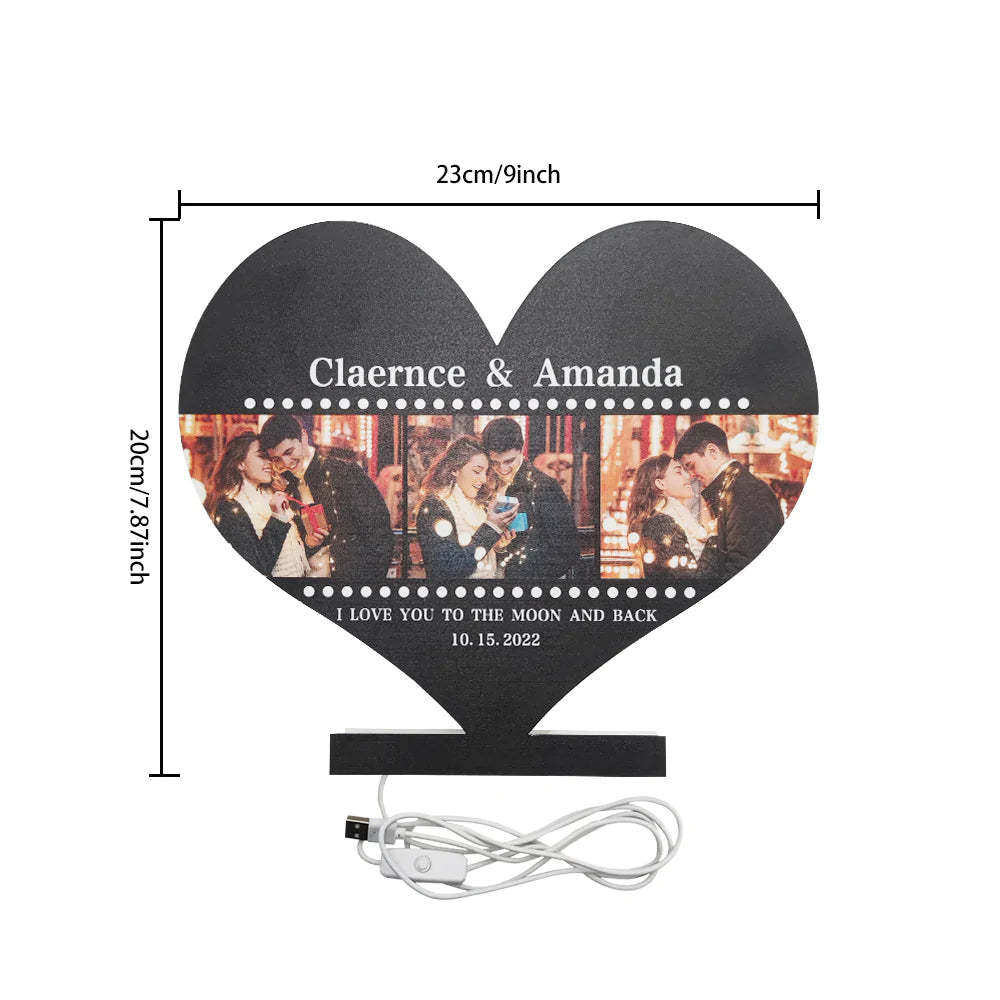 Personalized Film Photo Heart-shaped Light Gift for Lover - soufeelus