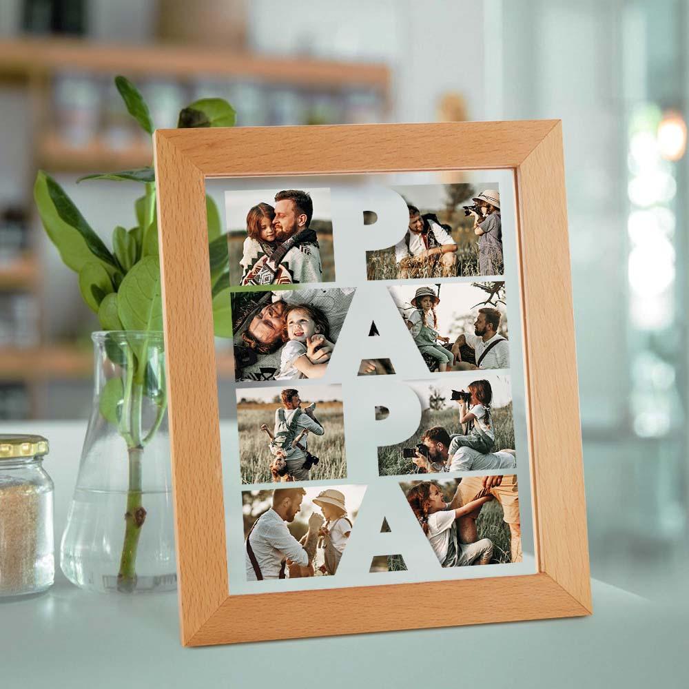 Custom Photo Acrylic Night Light Gift for Father - soufeelus