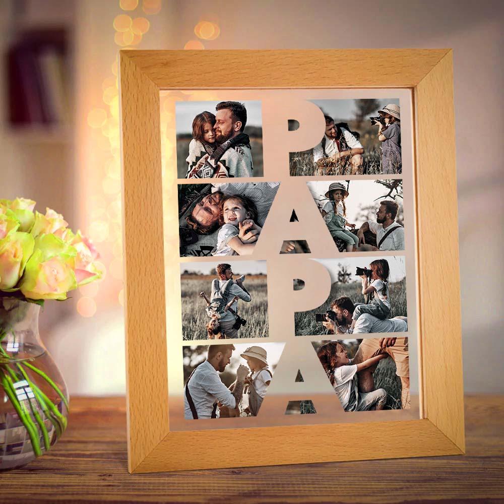 Custom Photo Acrylic Night Light Gift for Father - soufeelus