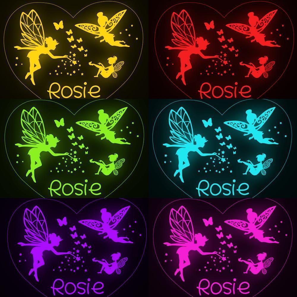 Personalized Fairy Night Light Child Lamp Girl Birthday Gift Children's 7 Colour Night Light Remote Control Lamp