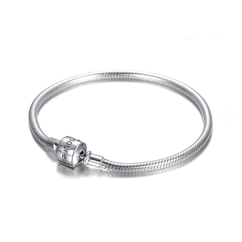 Soufeel Snake Chain Bracelet with Safety Chain Silver - soufeelus
