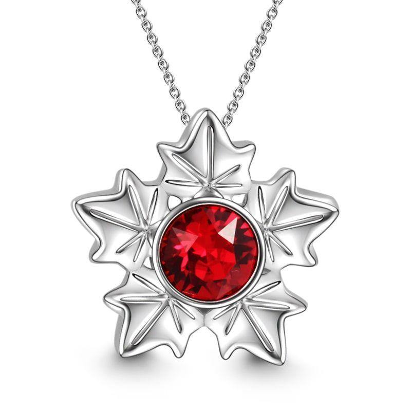 Red Maple Leaf Necklace - soufeelus