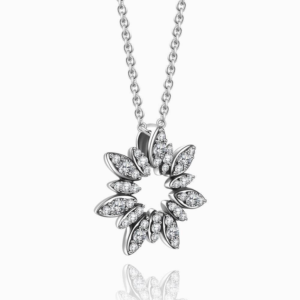Ice Flower Necklace Silver - soufeelus