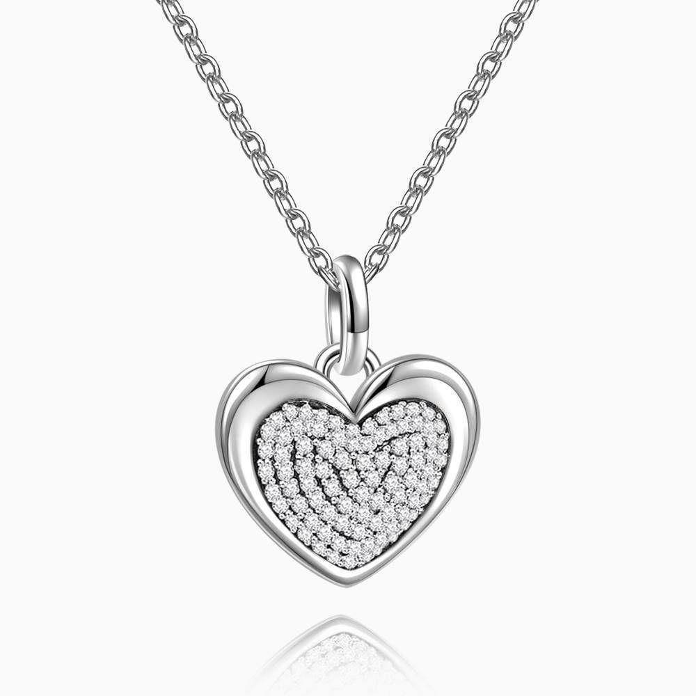 Pave CZ Heart of Hearts Necklace Silver - soufeelus