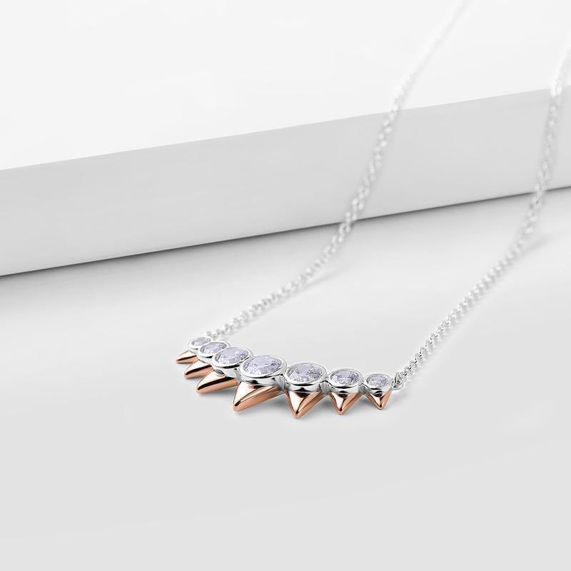 Sunshine Necklace Rose Gold Plated Silver - soufeelus