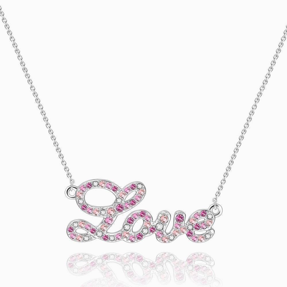 Pink Love Necklace Silver - soufeelus