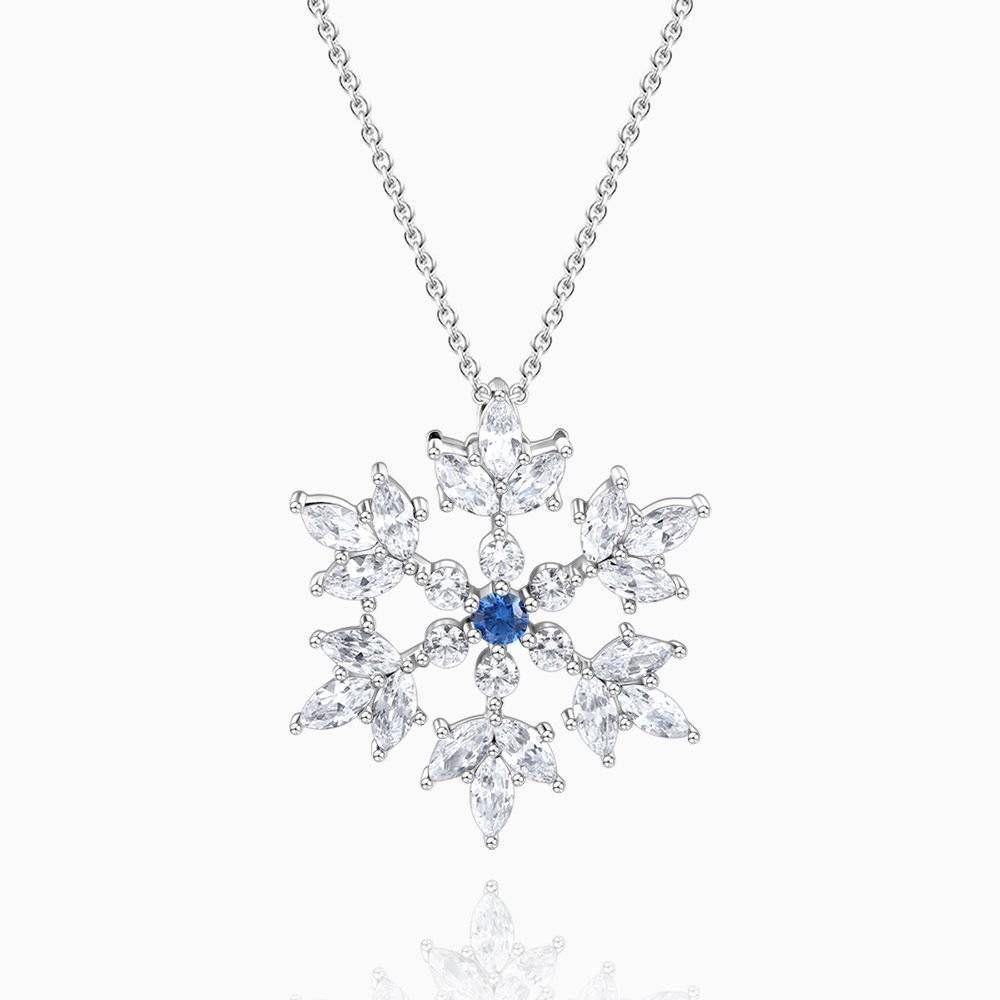 Snowflake Necklace - Big Silver - soufeelus