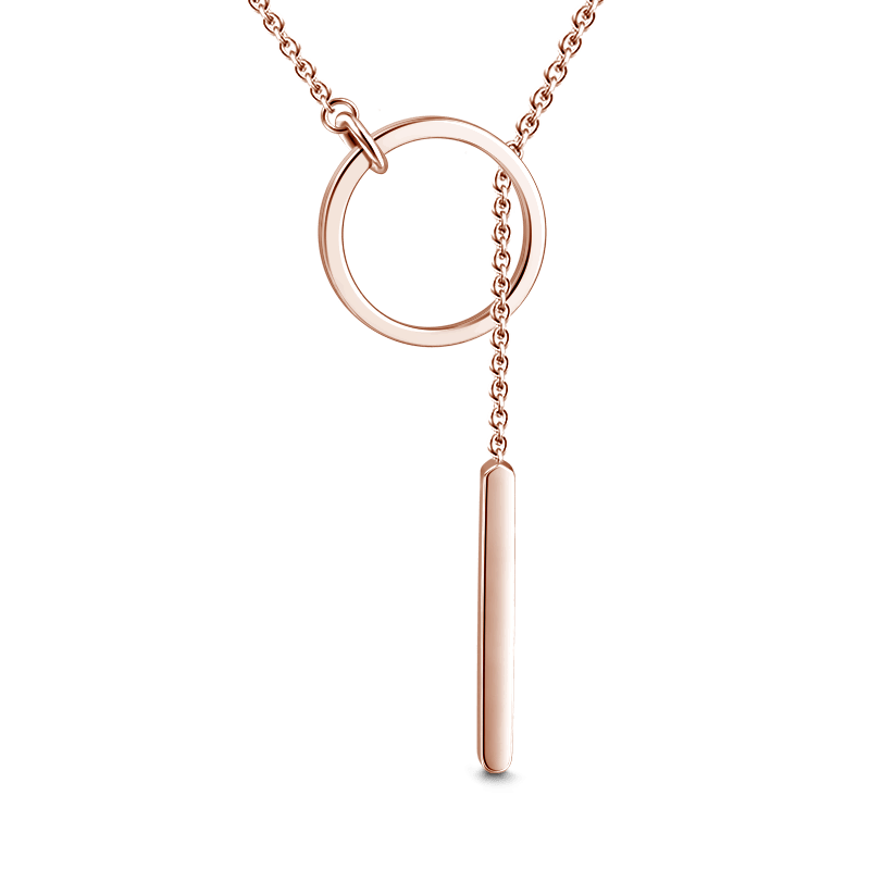 Love You Forever Necklace Rose Gold Plated Silver - soufeelus