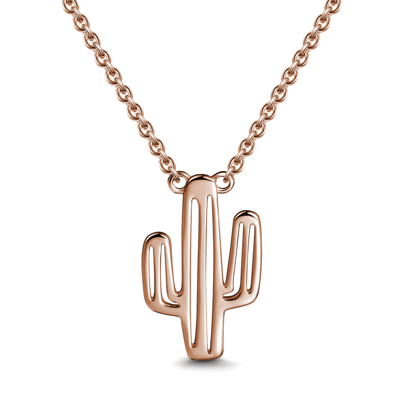 Cactus Necklace Rose Gold - soufeelus