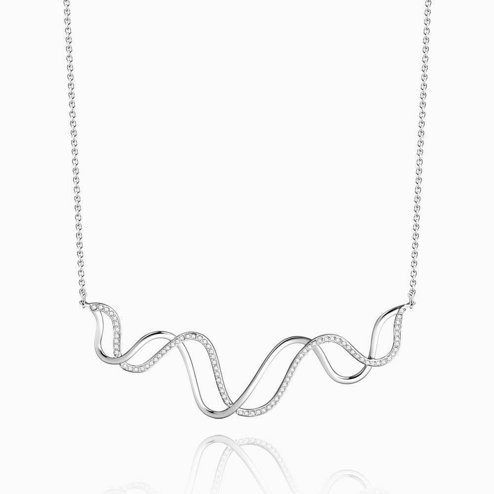 Wave Necklace Silver - soufeelus