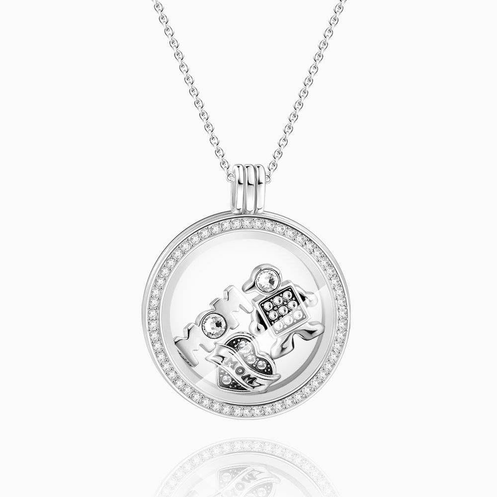 Circle - Small Locket Necklace Silver - soufeelus