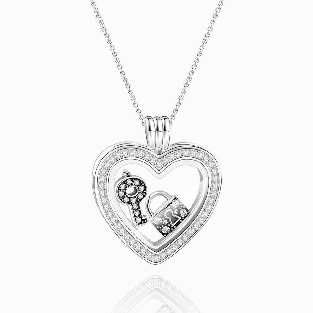 Heart - Small Locket Necklace Silver - soufeelus