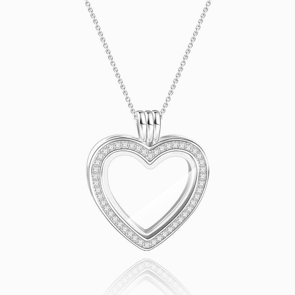 Heart - Small Locket Necklace Silver - soufeelus