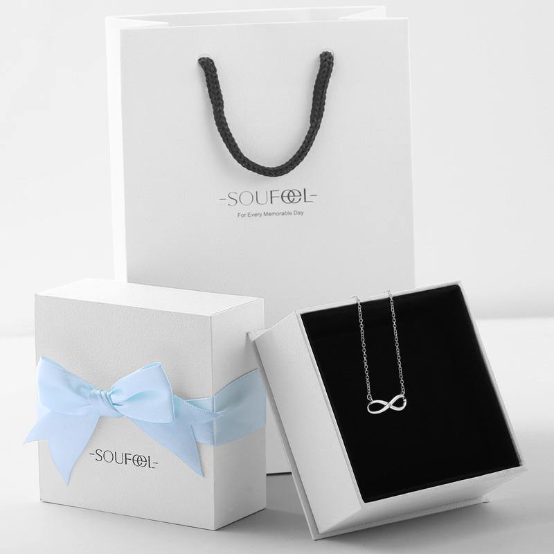 Infinity Love Necklace with Soufeel Crystal Silver - soufeelus