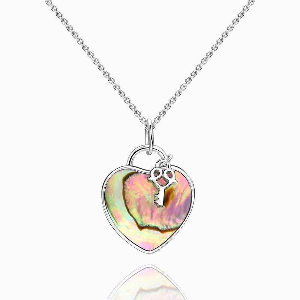 Heart Lock Necklace Silver - soufeelus