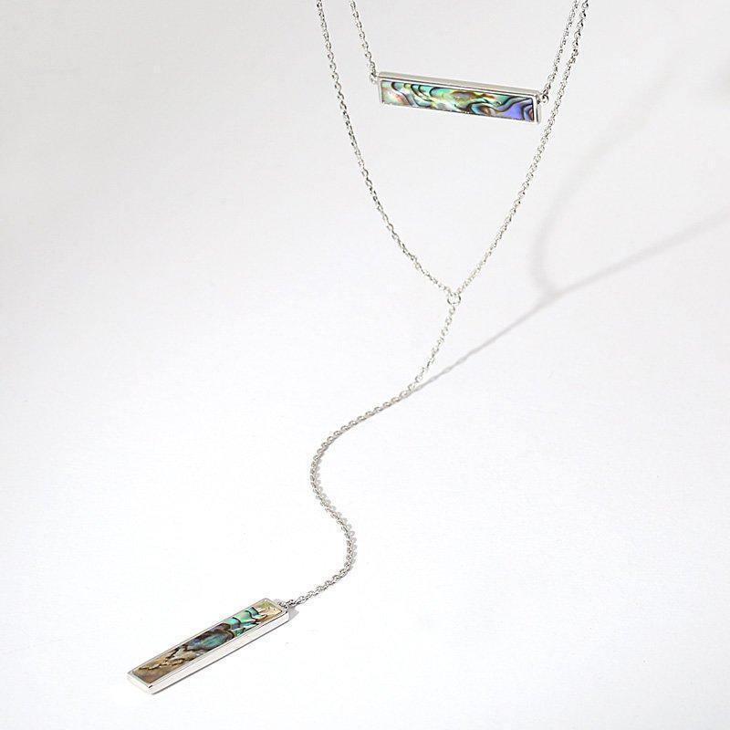 Fashion Geometry Necklace Silver - soufeelus