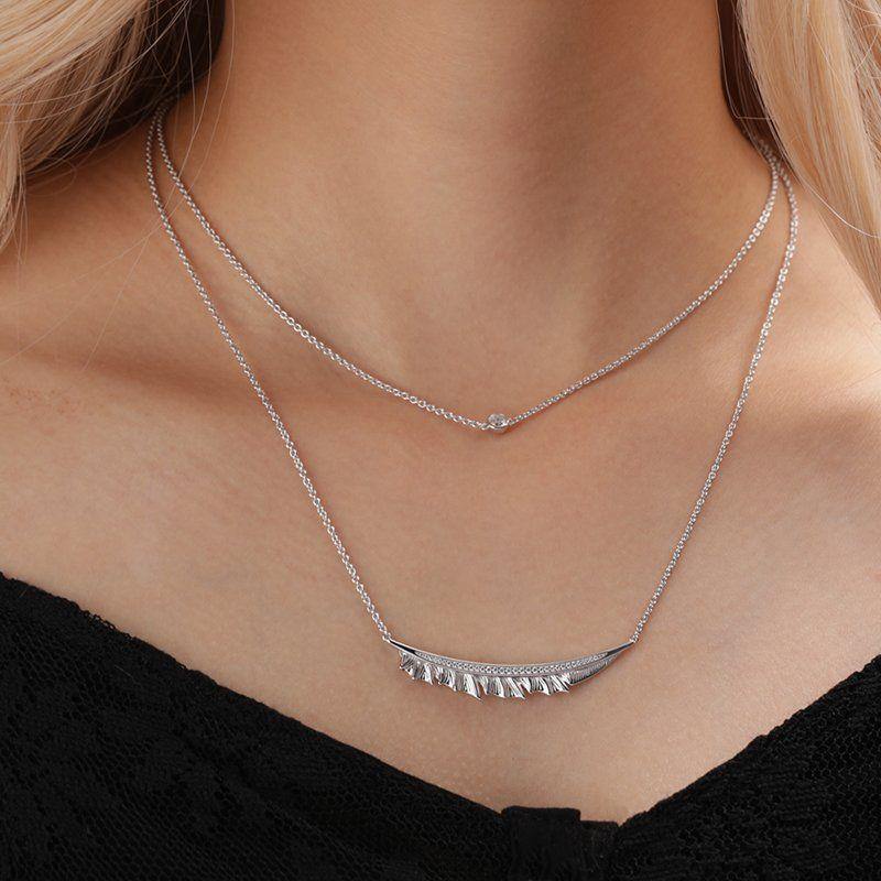 Leaf in the Wind Necklace Silver - soufeelus
