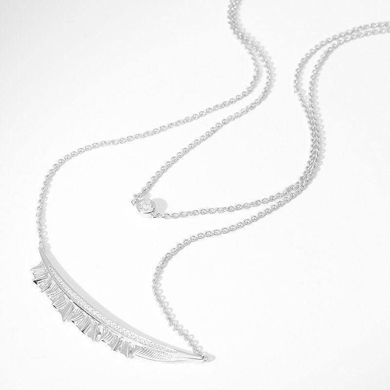Leaf in the Wind Necklace Silver - soufeelus