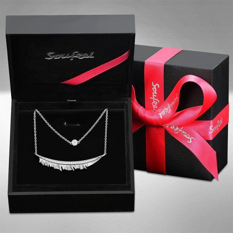 Leaf in the Wind Necklace Silver - soufeelus