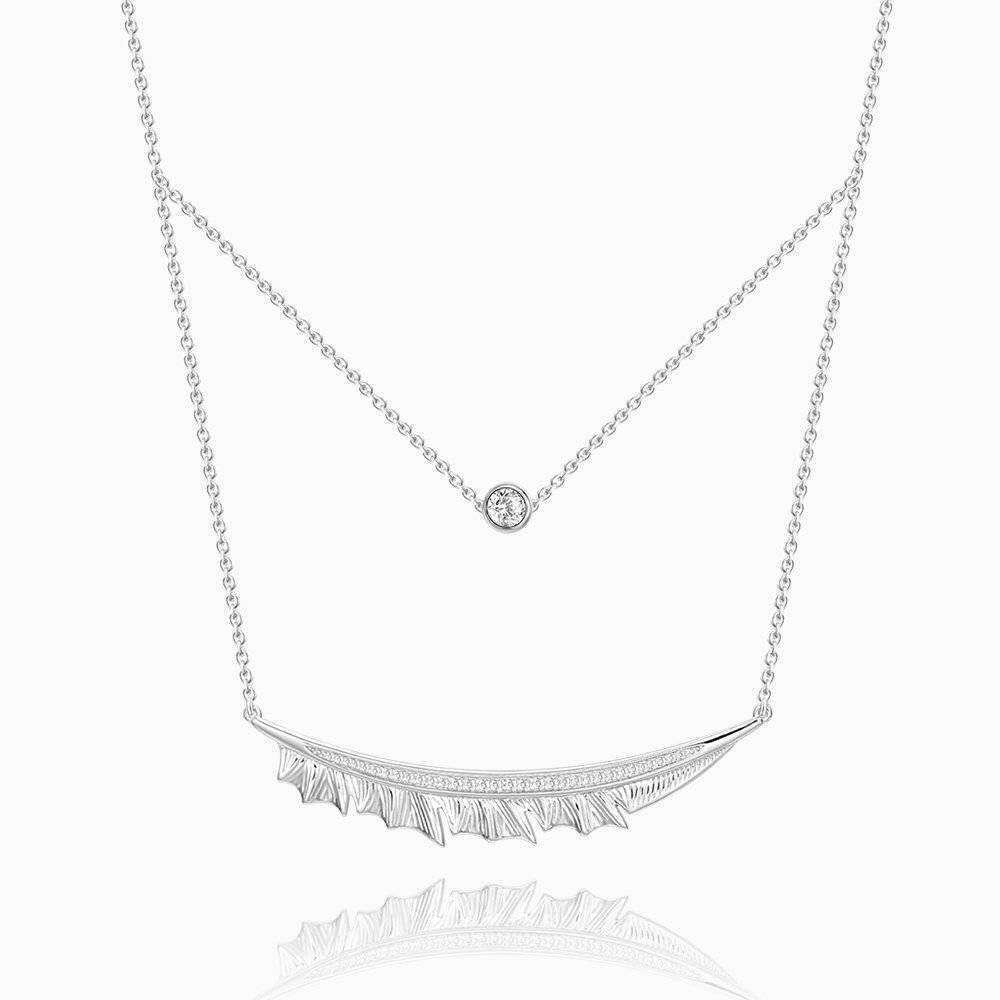 Leaf in the Wind Necklace Silver - soufeelus