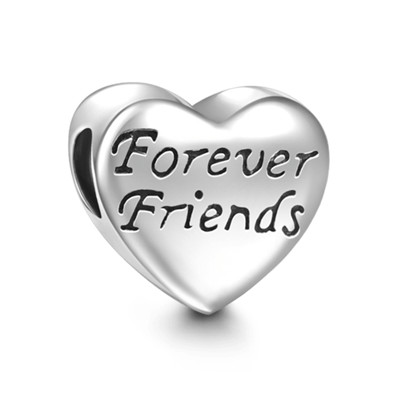 Forever Friends Heart Charm Silver - soufeelus