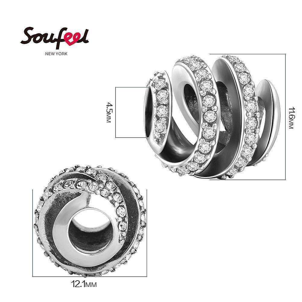 Pave Spiral Charm - soufeelus