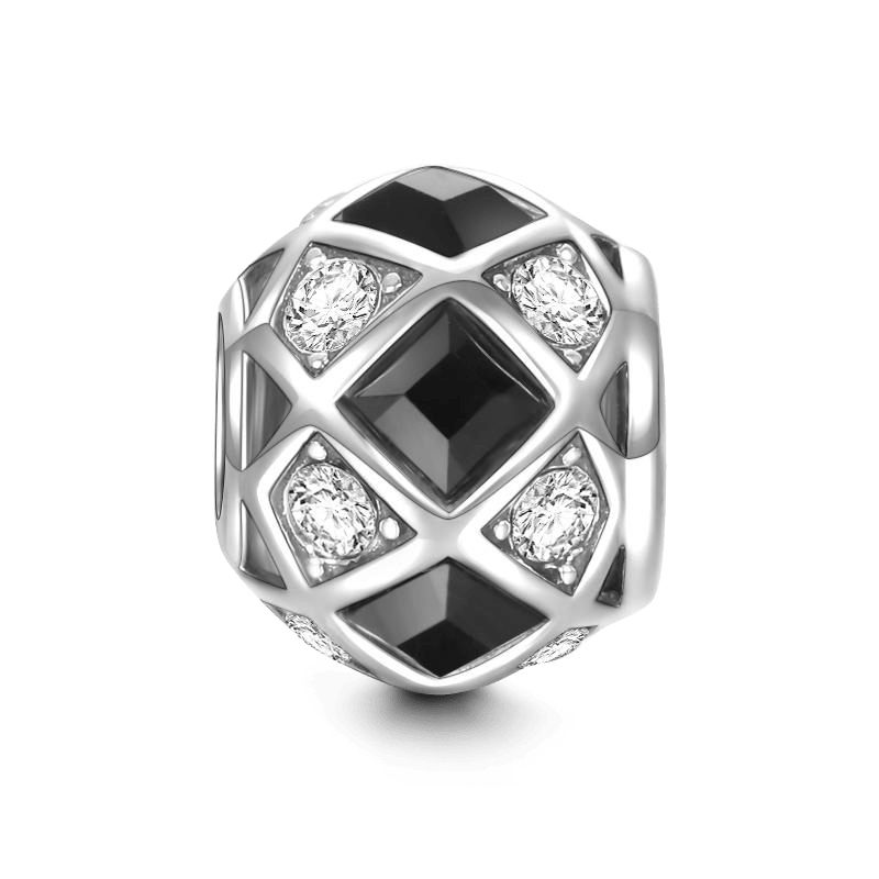 Soufeel Crystal Black and White Magic Charm Silver - soufeelus