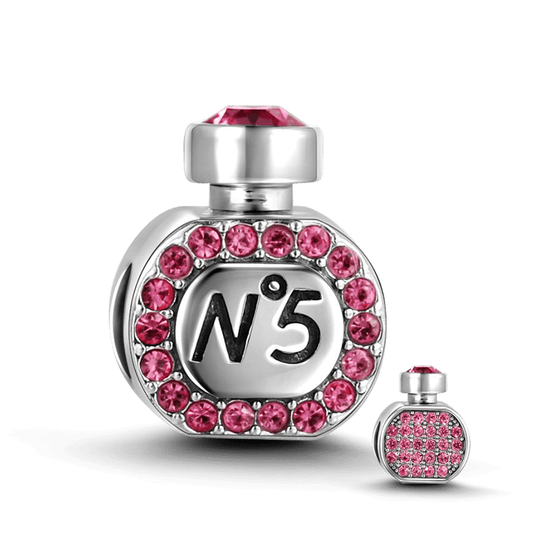 Pink Soufeel Crystal Perfume Charm Silver - soufeelus