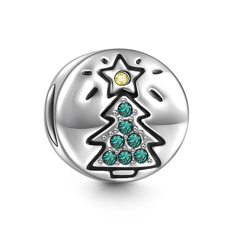 Christmas Tree Charm Silver - soufeelus