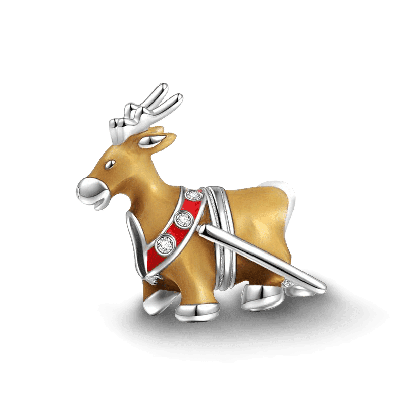 Christmas Reindeer Charm Silver - soufeelus