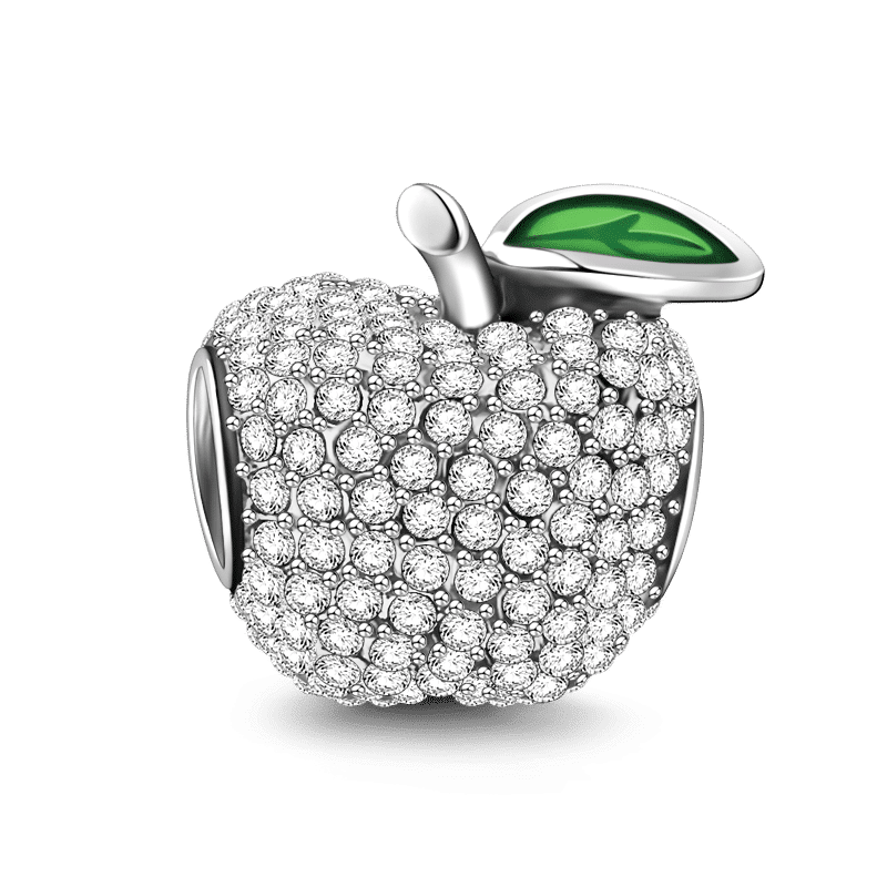 Pave Soufeel Crystal Apple Charm Silver - soufeelus