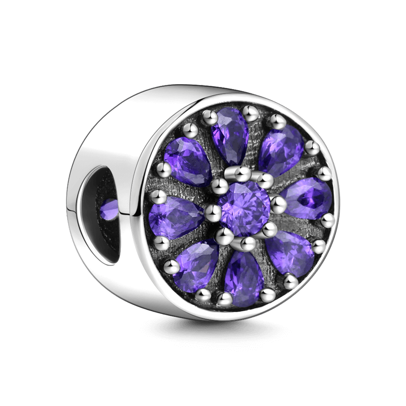 Dark Purple Flame Charm Silver - soufeelus