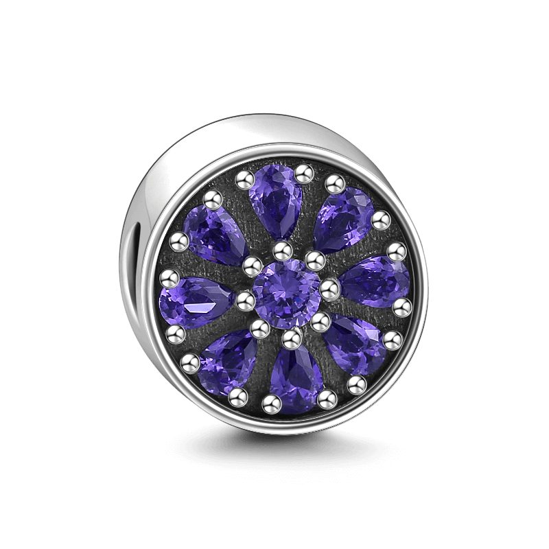 Dark Purple Flame Charm Silver - soufeelus