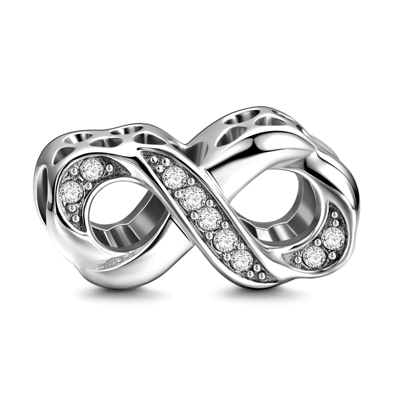 Hollow Infinity Love  Charm Silver - soufeelus