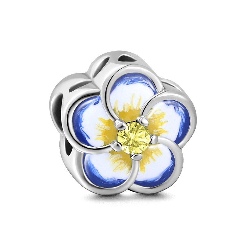 Blue Primula Malacoides Charm Silver - soufeelus
