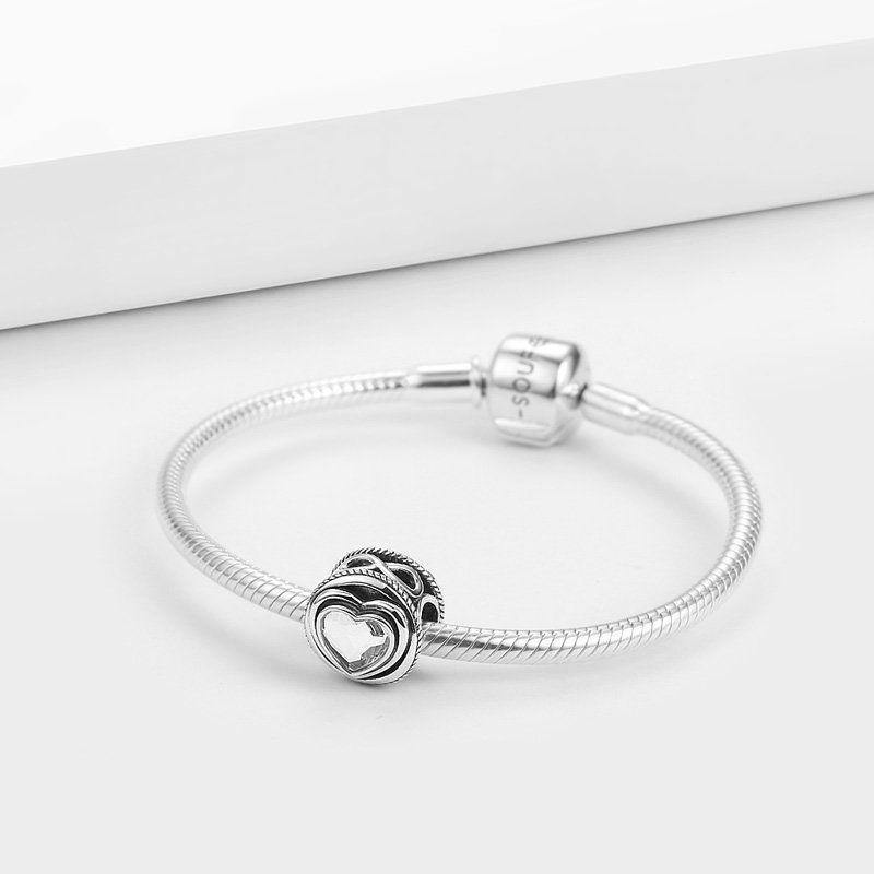 Soufeel Crystal Infinity Love Charm Silver - soufeelus