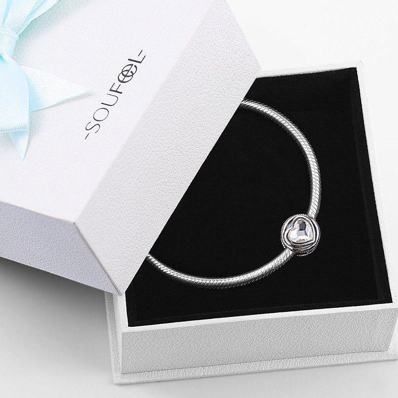 Soufeel Crystal Infinity Love Charm Silver - soufeelus