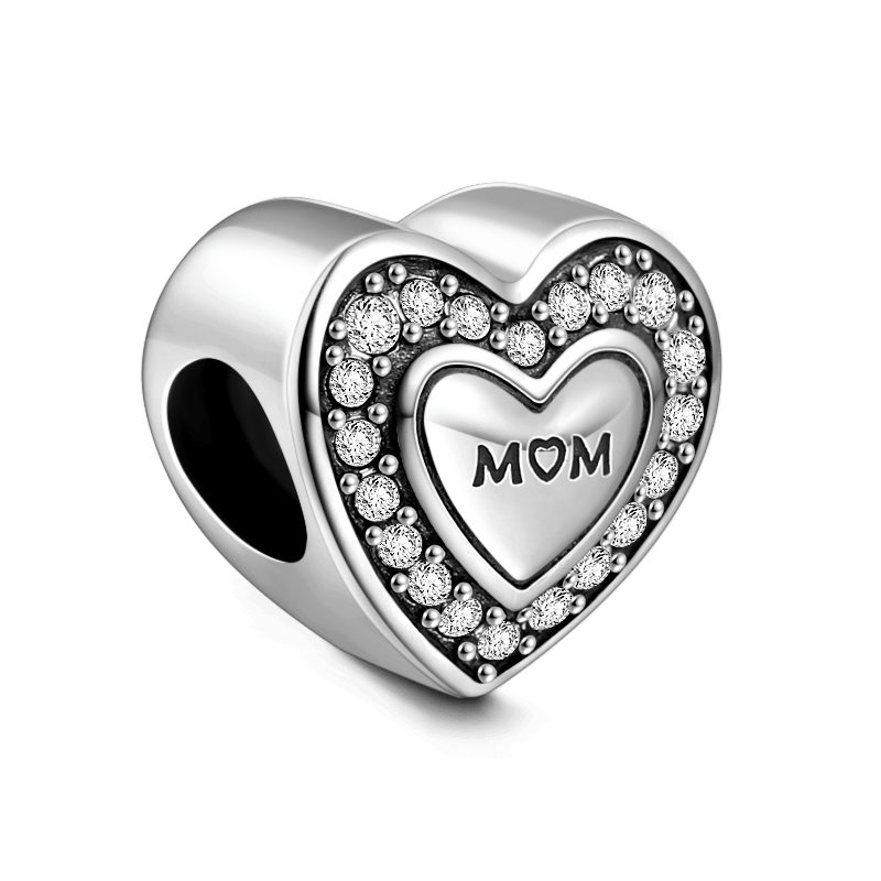 Wonderful Mom Silver Charm with Soufeel Crystal - soufeelus