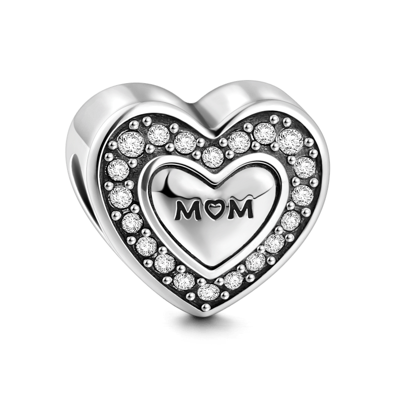 Wonderful Mom Silver Charm with Soufeel Crystal - soufeelus