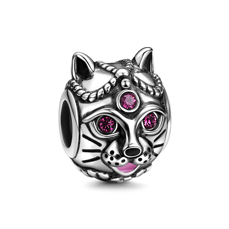 Talisman - Graceful - Cat Silver Charm with Soufeel Crystal - soufeelus