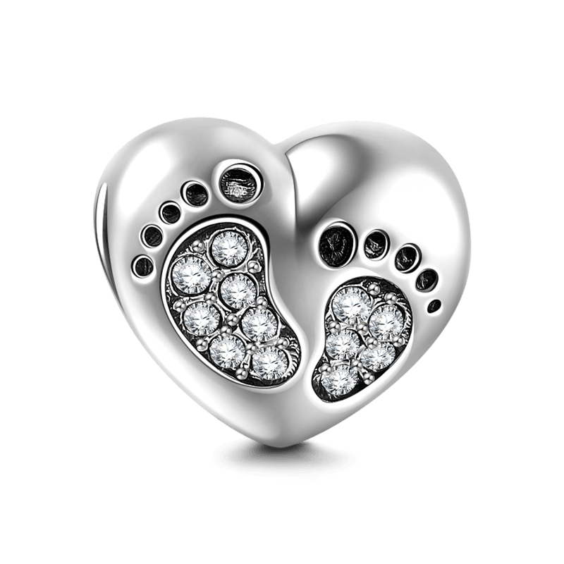 Cute Feet Charm Silver - soufeelus