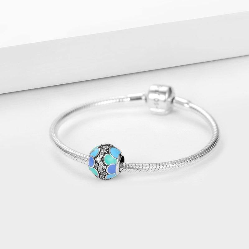 Petals Silver Charm with CZ - soufeelus