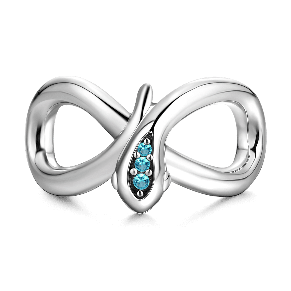 Infinity Snake Charm Silver - soufeelus