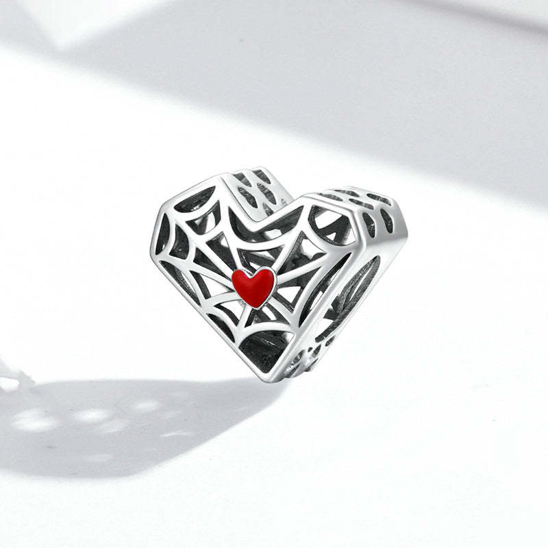 Love Spider Web DIY Beads Silver Spacer Beads DIY Charm Jewelry - 