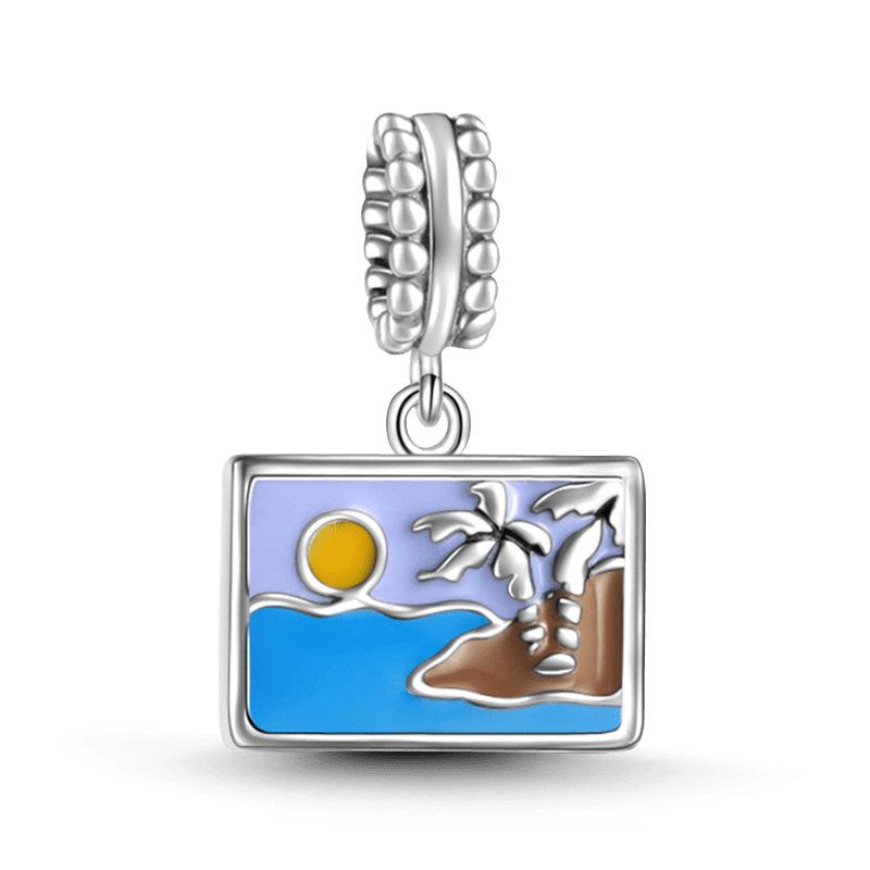 Postage Stamp Charm Silver - soufeelus