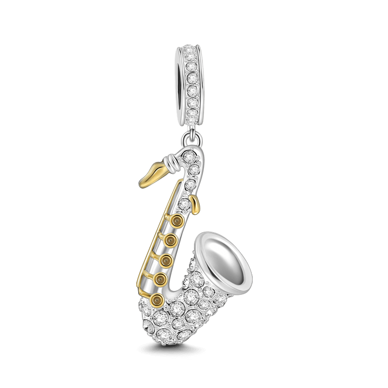 Saxophone Charm 18k Gold Plated Silver - soufeelus