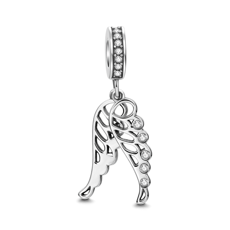 Angel Wings with Soufeel Crystal Dangle Charm Silver - soufeelus