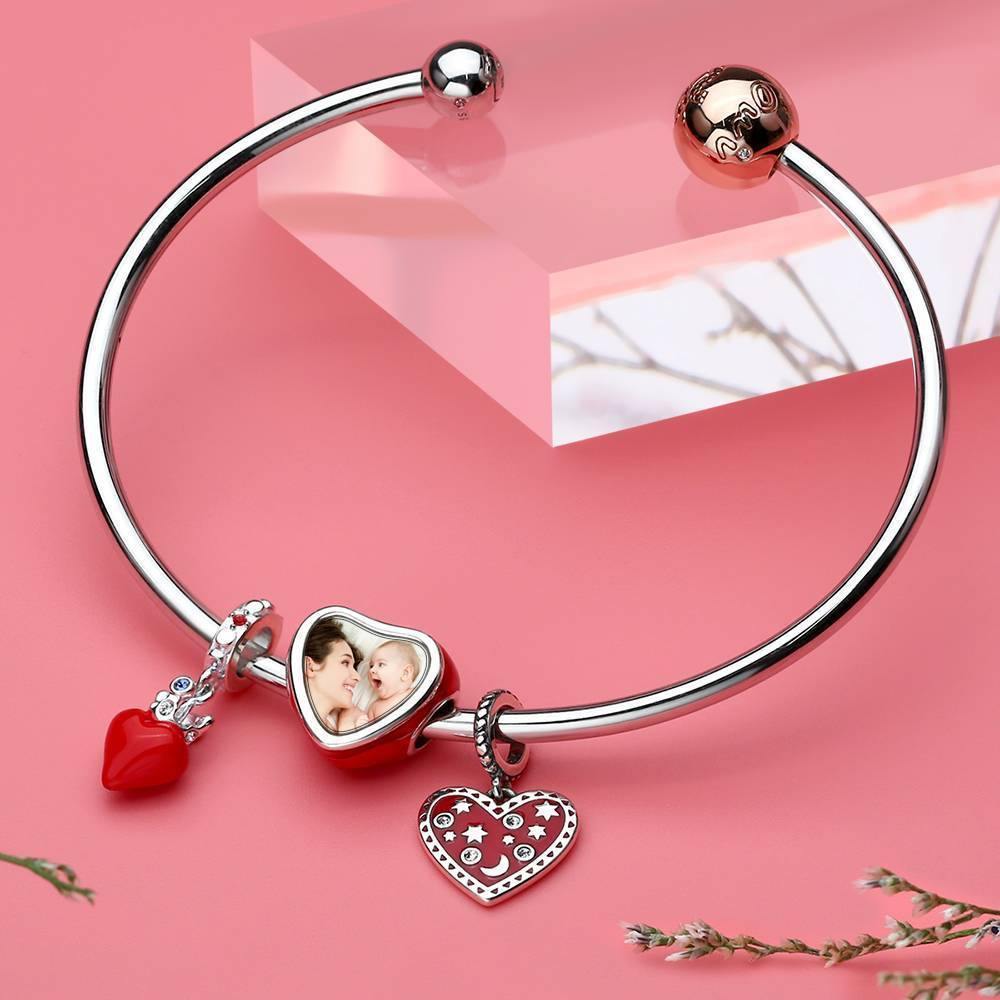 Beating Heart Photo Charm Silver - soufeelus