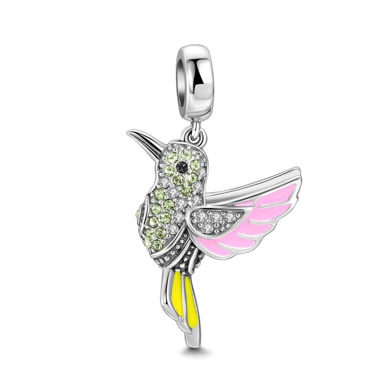 Silver Good Fortune Bird Dangle Charm with Soufeel Crystal - soufeelus