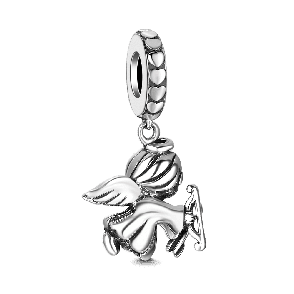 Silver Cupid's Arrow Dangle Charm - soufeelus